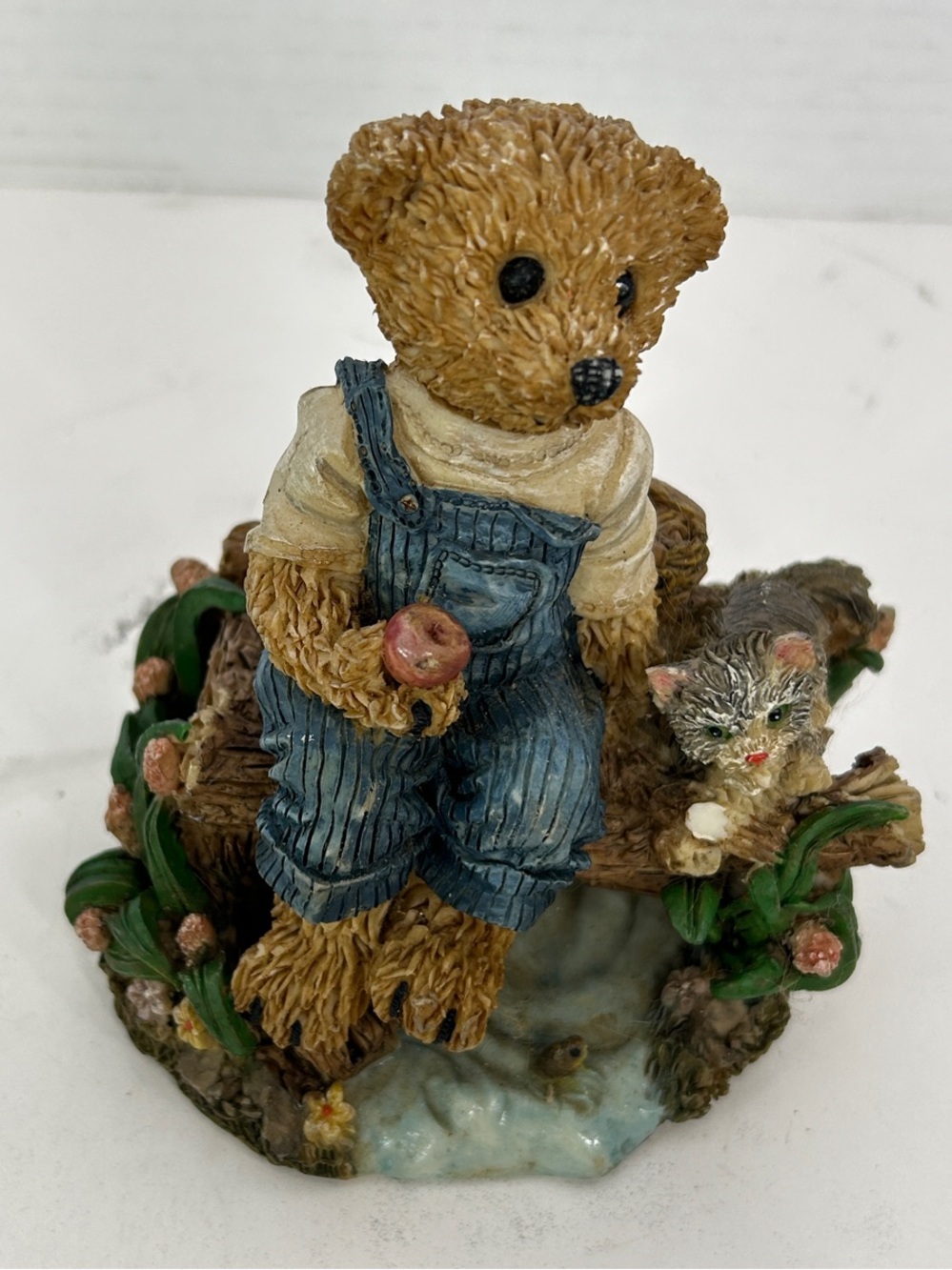 Bear Figurine in Blue Overalls - Home Accents